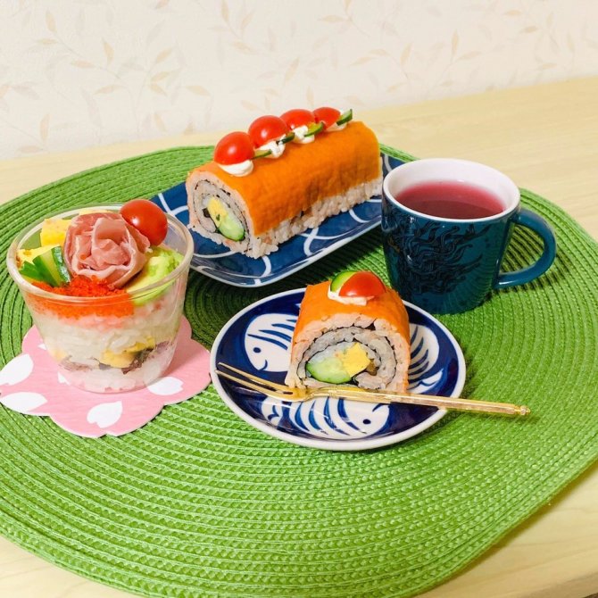 ひな祭り☆可愛いケーキのようなお寿司を作ろう！おうちカフェ教室 Happiness kitchenお料理教室